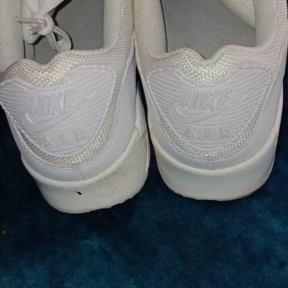 Nike Air Max 90 essential triple white size 11(CN8490-100)PREOWNED - Picture 7 of 13